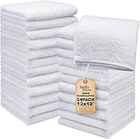 Vista 19 de Toallas de baño básicas medianas de 24 x 48 pulgadas, paquete de 6, color gris, suaves y absorbentes, toallas de algodón multiusos para baño, spa
