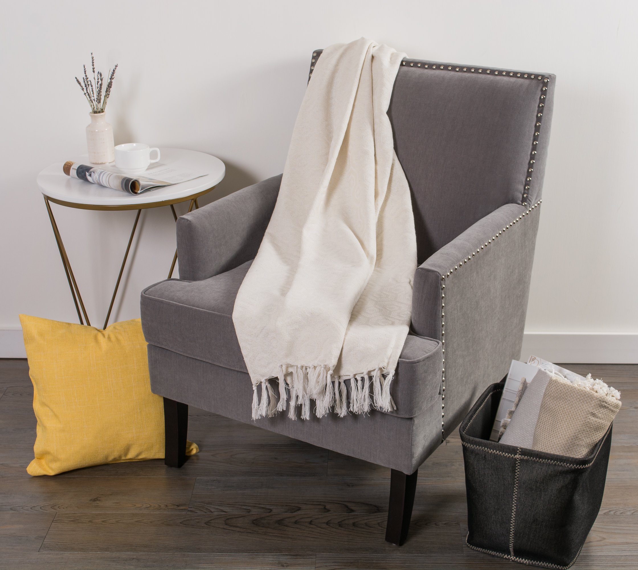 Buy DII Modern Cotton Geometric Blanket Throw with Fringe for Chair