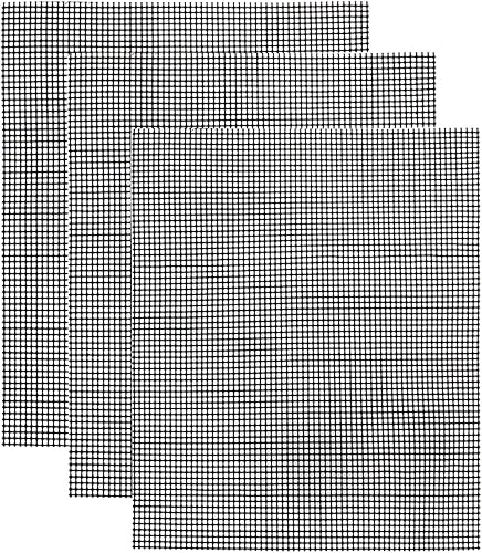 Tapete de malla para parrilla, antiadherente, para verduras, pescado, fajitas, camarones, revestimiento de hojas para parrilla, accesorios