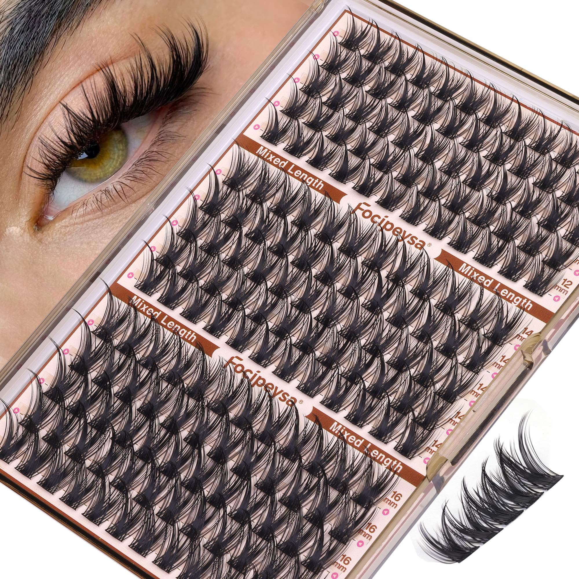 Focipeysa Wispy Lash Clusters - Fox Eye Lashes -17 Focipeysa Wispy Lash Clusters - Fox Eye Lashes -17