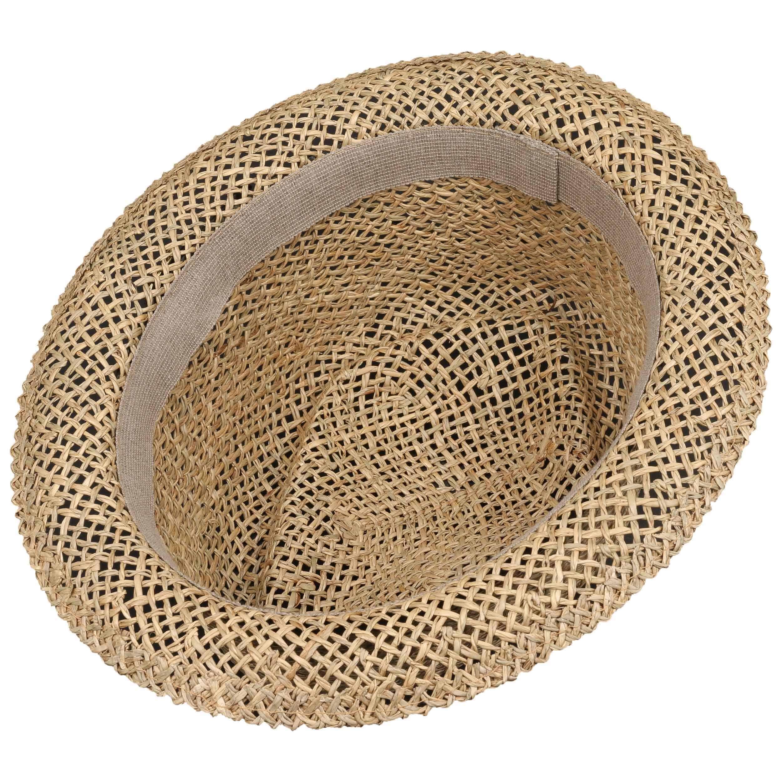 Lipodo CHAPEAUSHOP Coyuca Vented Chapeau Pork Pie Paille Bande en Cuir Synthetique Fabrique en Italie Unisexe Printemps Ete