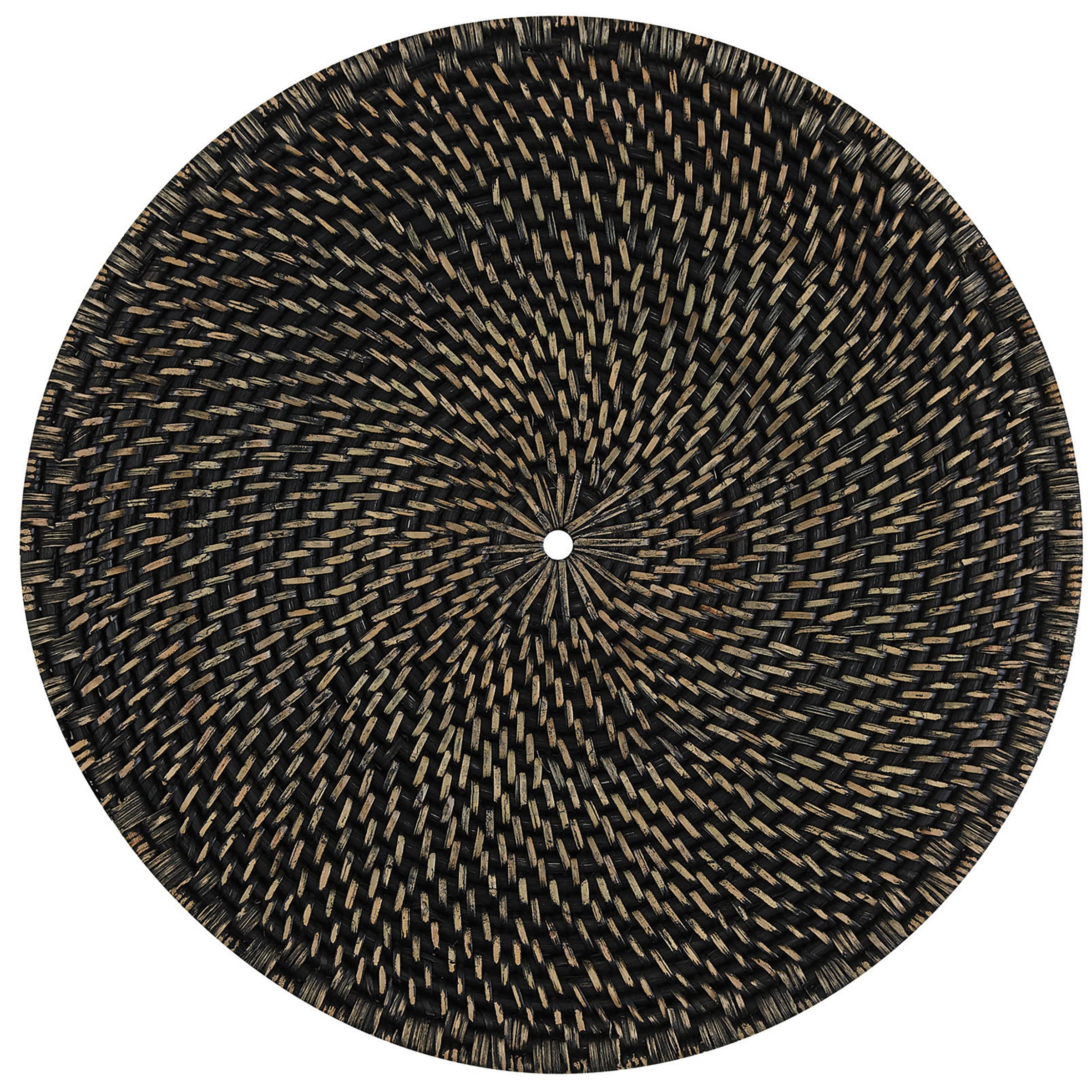 Split P Black Rattan Charger Set of 4