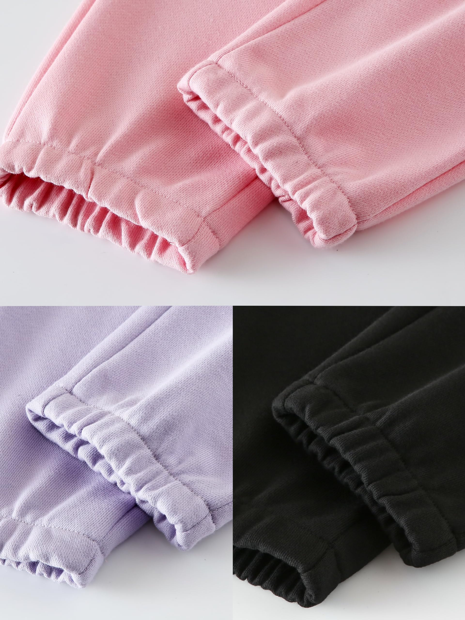 Pantaloni sportivi da ragazza con coulisse elastica pantaloni da jogging per bambini pantaloni casual tinta unita con tasche 4-14 anni
