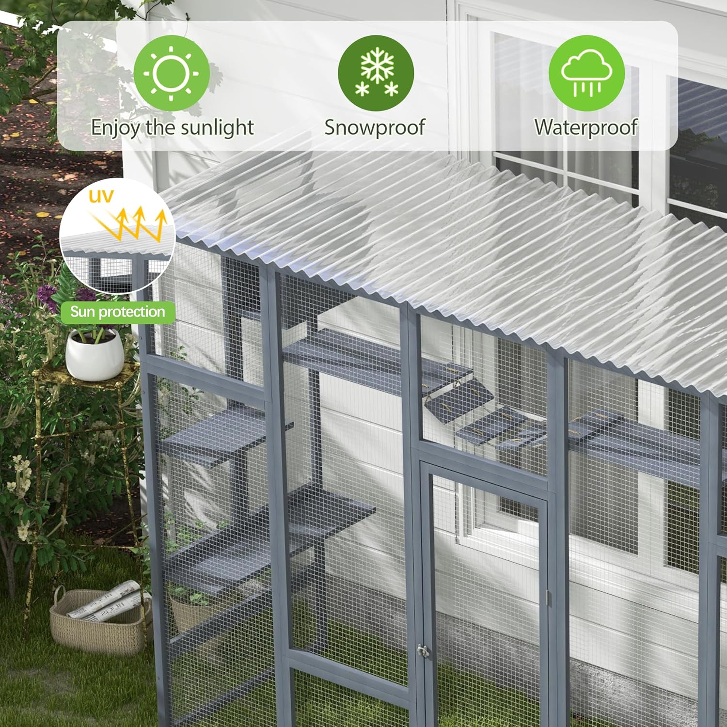 review COZIWOW Catio Outdoor Cat Enclosure, 104