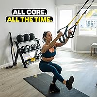 Vista 8 de TRX Formación. Entrenador de suspensión basic kit + ancla para puerta, complete full body entrenamientos para el hogar y en la carretera.