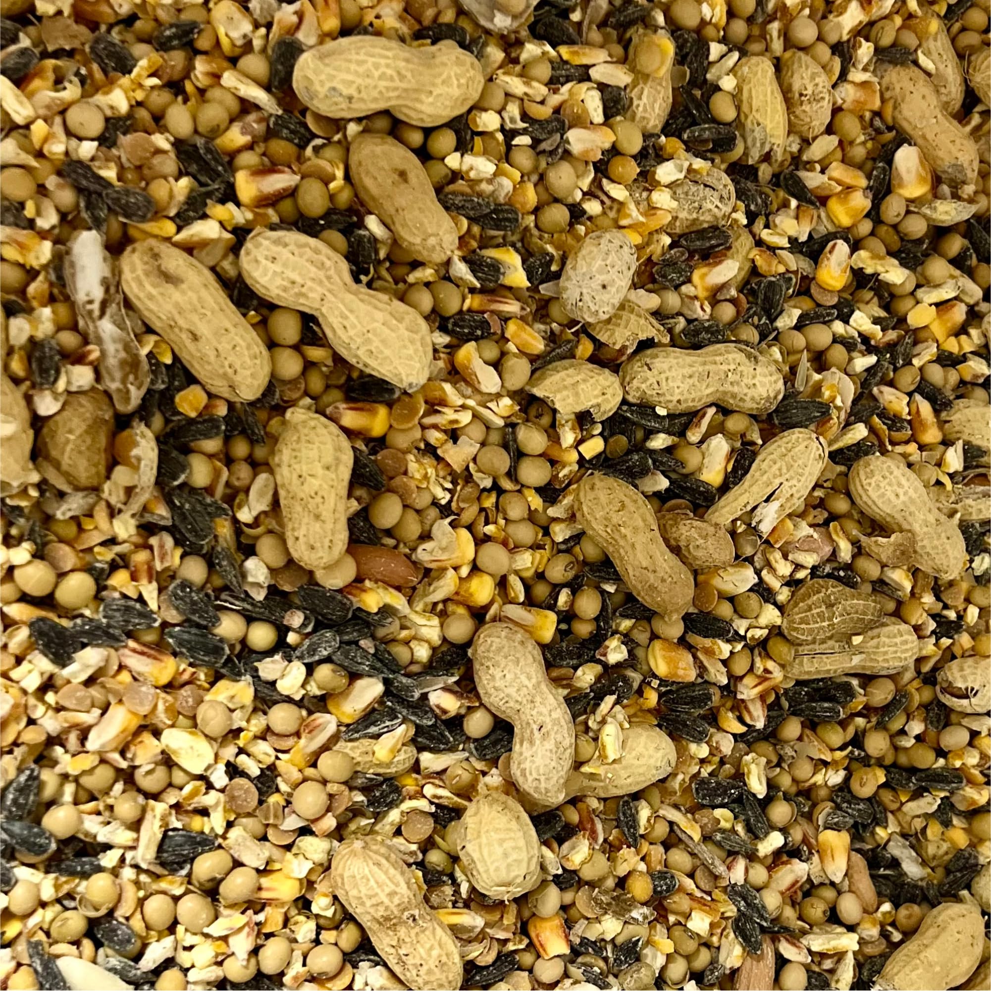 Pure Whitetail King Crunch Healthy Deer Feed | Loved by Deer, Turkey, Squirrels | Whole Peanuts, Roasted Soy Nuts, Black Sunflower Seeds, & Corn | Real Deer Food Not Protein Pellets | 10 lb Bag