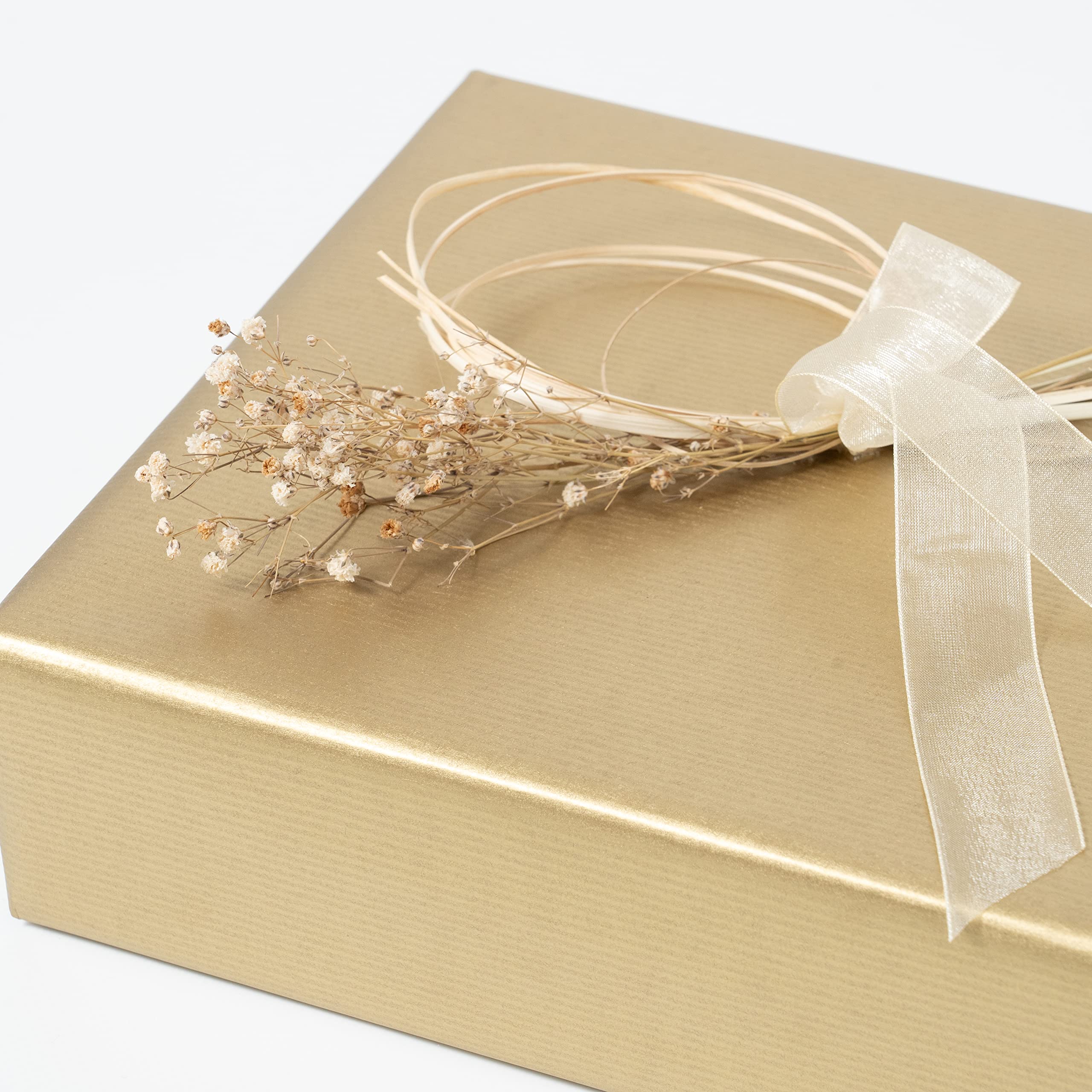 PAKOT Bobina Papel Kraft Oro para Regalo y Embalaje Profesional 70 cm x 100 m 60 g para Tiendas, Negocios, Floristerías, Eventos y Manualidades