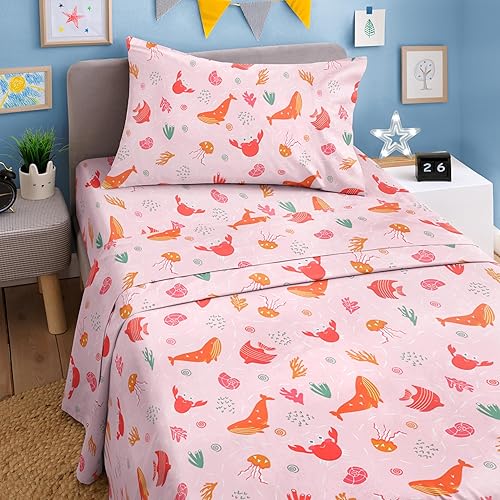 Juego de sábanas para niños y niñas, tamaño Queen, ropa de cama suave y acogedora, sábanas fáciles de cuidar y limpiar, cómodas, de microfibra sin