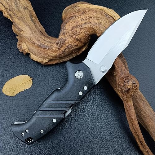 Miniatura 3 de Engage ATLAS Lock - Cuchillo plegable de 3.5 pulgadas, hoja de punta de clip de dos tonos, mango negro G10, cuchillos de bolsillo afilados para