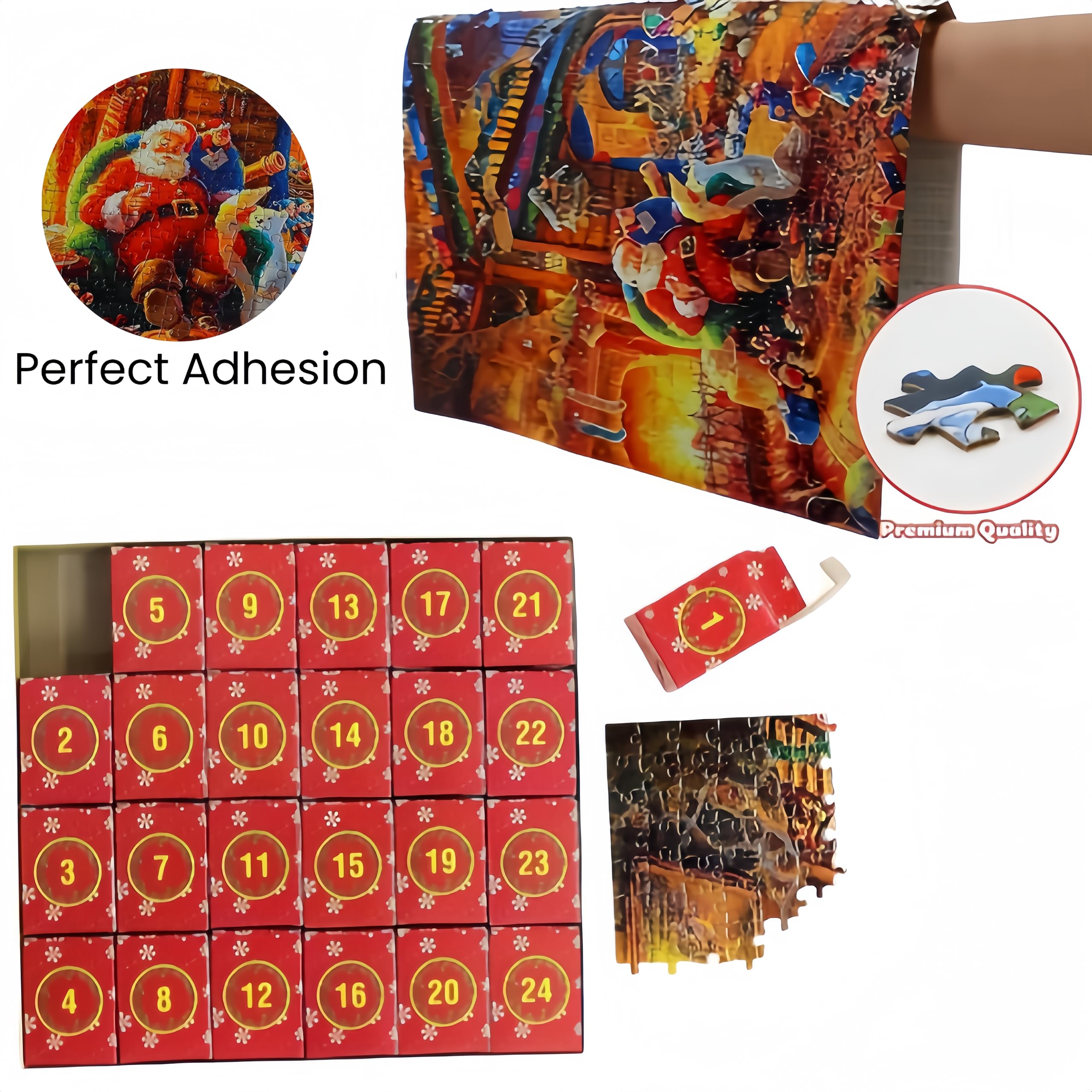 Calendario Dell'Avvento Puzzle Di Natale – 1008 Pezzi, 24 Giorni Di Sorprese
