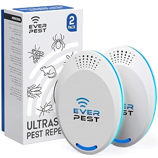 Ultrasonic Pest Repeller (2-Pack) Plug in Flea Rat Roach Mosquito Cockroaches Rodent Spider Scorpion Fruit Fly Insect Indoor Plug Repellent - Amazon product rated Grade A