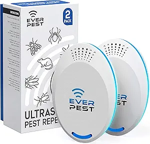 Ultrasonic Pest Repeller Control (2-Pack) Plug in Flea Rat Roach Mouse Mosquito Scorpion Cockroaches Fruit Fly Rodent Insect Indoor Repellent Plug in Ultrasound Electronic Deterrent