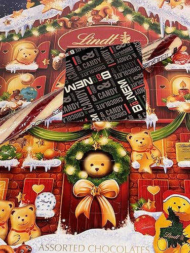 Calendario de Adviento de chocolate 2023 con caramelo de Navidadbastón de caramelo de Navidad. Paquete que incluye calendario de Adviento Lindt 2023