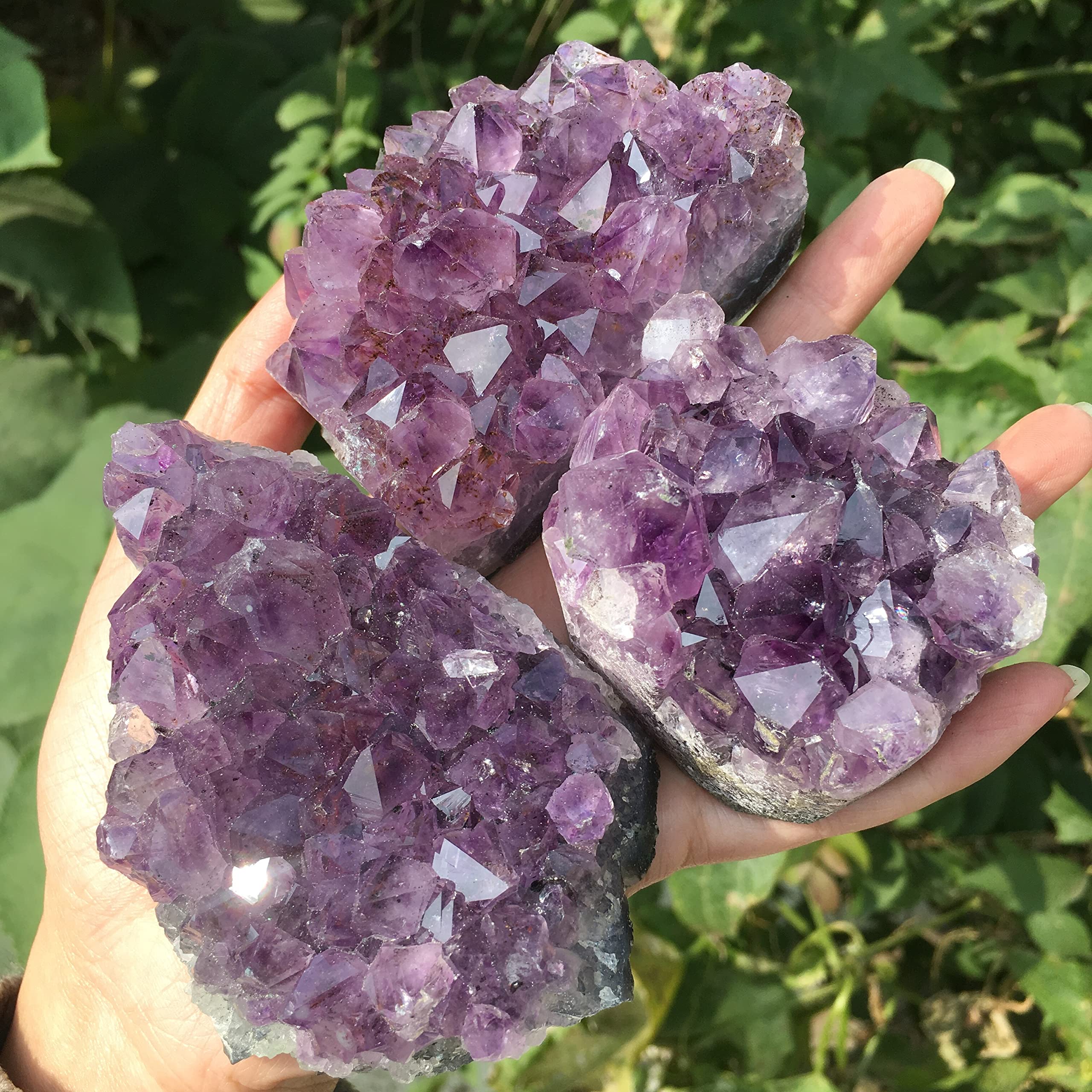 Amazon.co.jp: 天然水晶の原石 天然生アメジストクォーツ紫水晶
