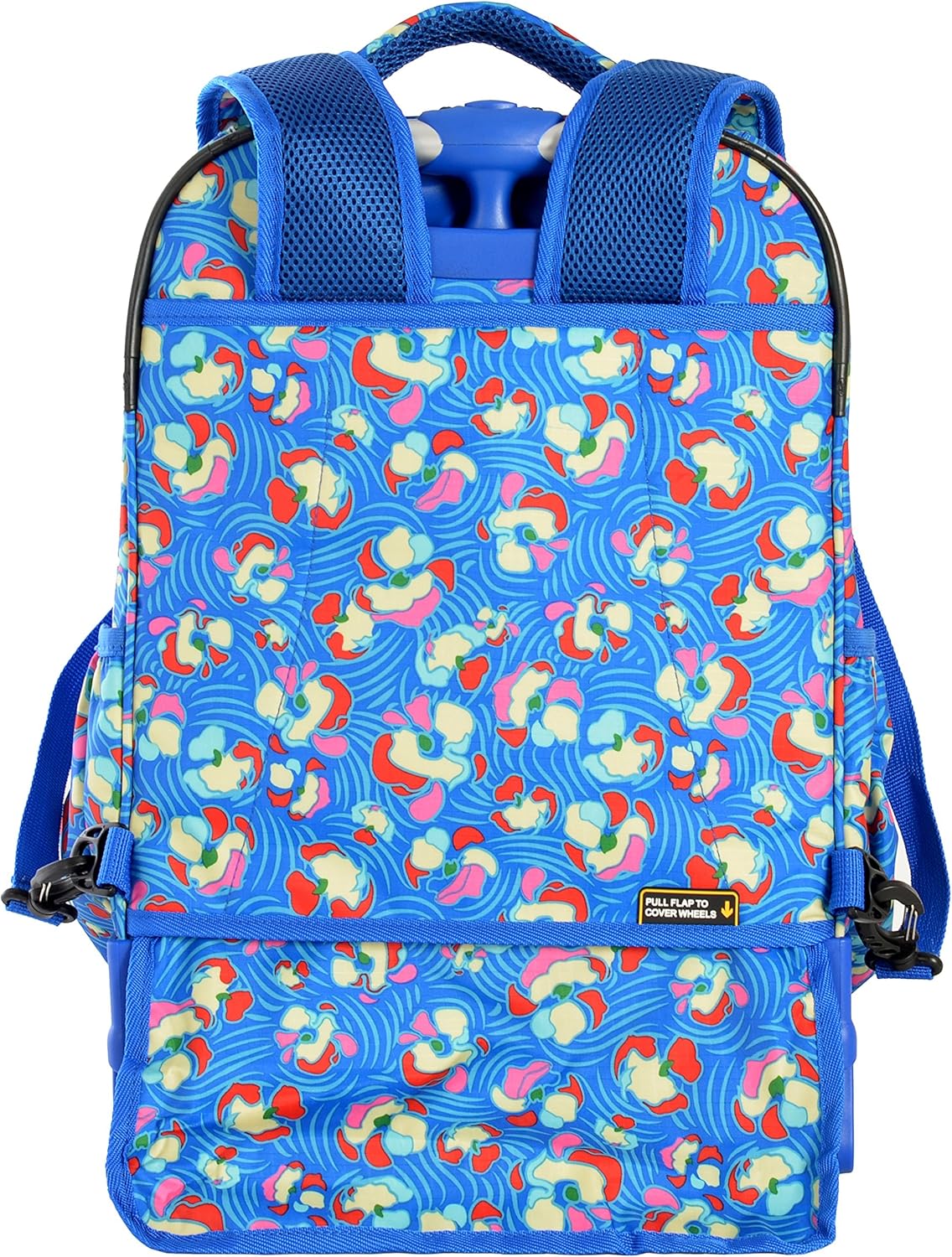 Olympia U.S.A. Melody 19" Rolling Backpack, Blue Flower