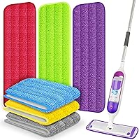 Vista 11 de 6 paquetes de almohadillas reutilizables para fregona compatibles con Swiffer PowerMop, almohadillas de microfibra para suelos de madera, repuestos