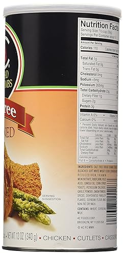 Miniatura 2 de Pan rallado sazonado sin sal 4C, 12 onzas, paquete de 3