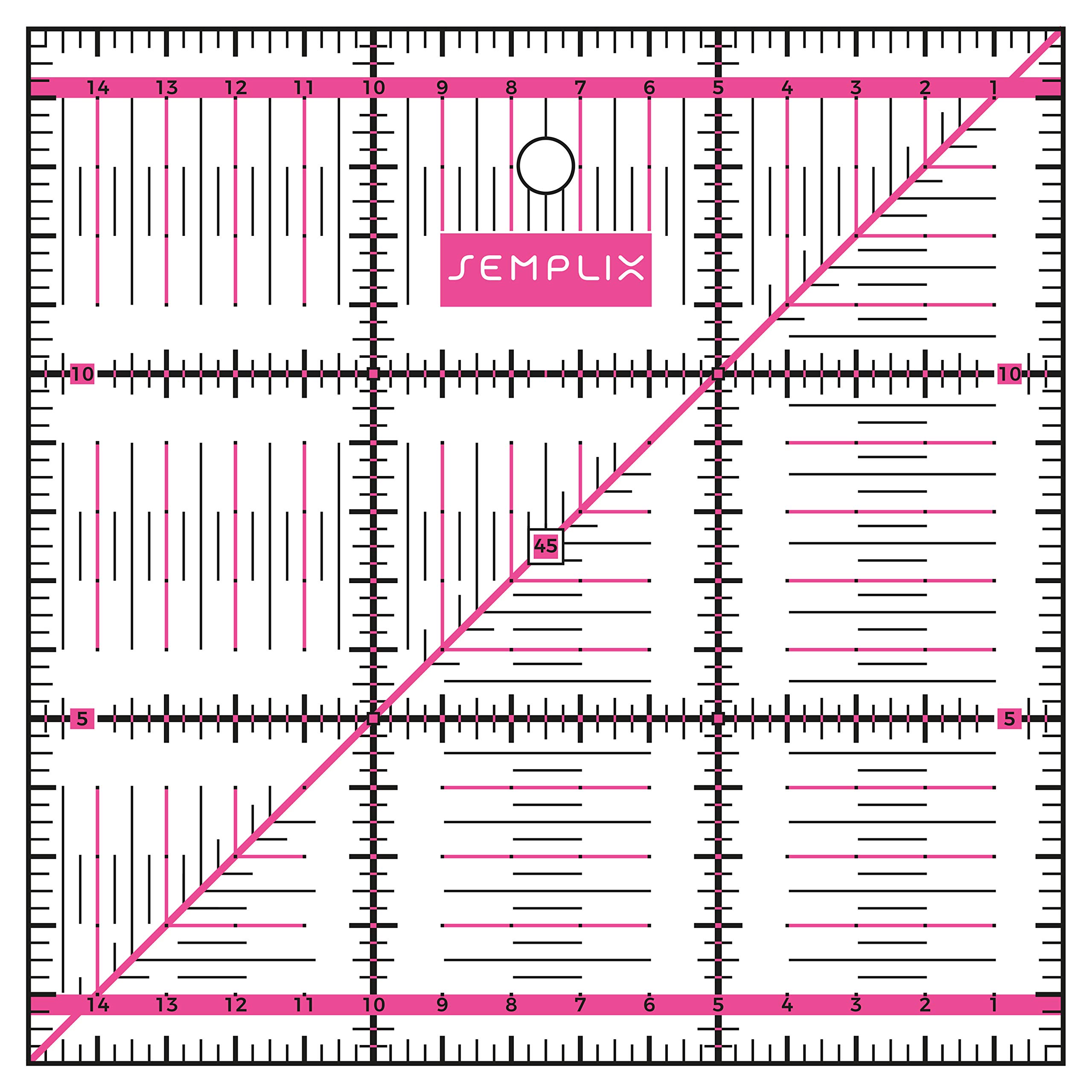 SEMPLIX Patchwork Lineal Set cm Bundle (10x45 cm, 15x60 cm, 15x30 cm, 15x15 cm, 30x30 cm) (pink)