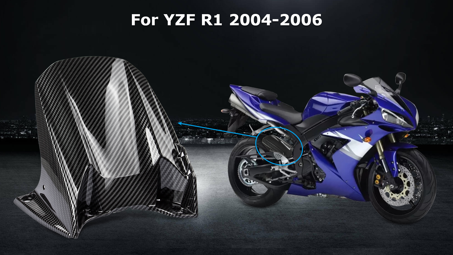 Amazon.com: PSLER Rear Mudguard Tire Hugger For YZF 1000 R1 2004