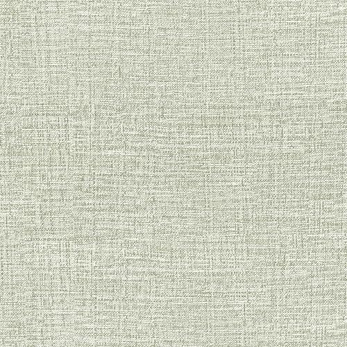 Amiya Grasscloth Wallpaper 17.3"x80" Sage Green Peel and Stick Faux