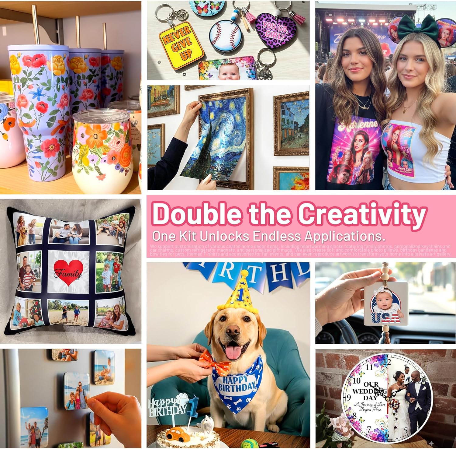 TransOurDream Tru-Sublimation Blanks CoCo Sets, Silky Fabric 10 Sheets for Cotton, Light/Dark Fabrics and Sublimation Paper 130g 30 Sheets 8.5x11’’ - Image 9