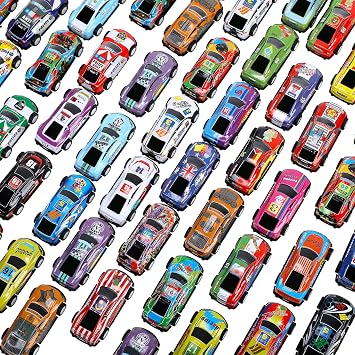 Vinsot 60 Pcs Pull Back Cars, Mini Die Cast Race Cars Vehicles Bulk, Favors Car, Treasure Box Goodie Bag Stuffers, Birthday GiftStylish