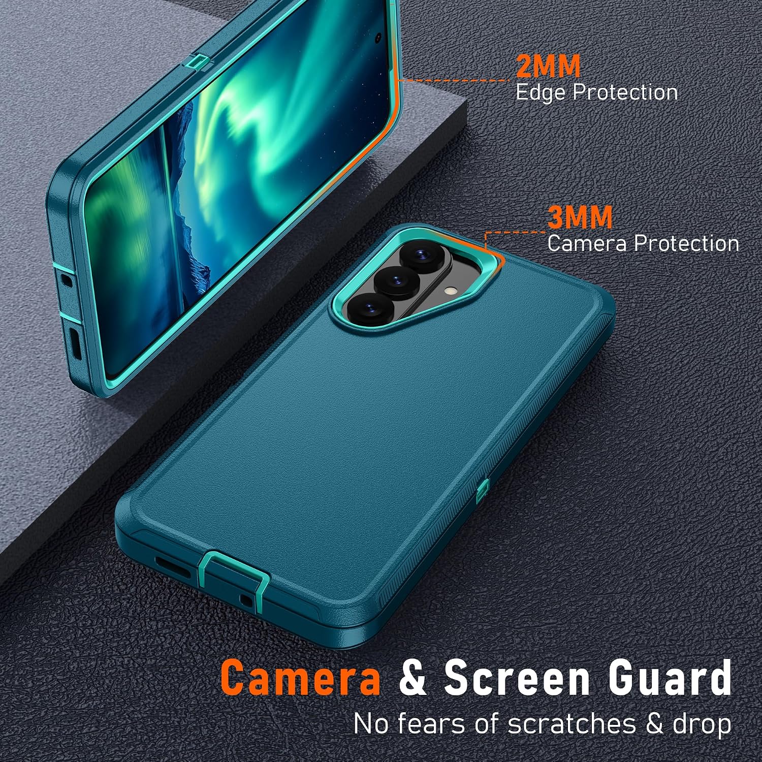 Pilaru for Samsung Galaxy S26 Plus Case,Samsung Galaxy S26 Plus Case with 2Pcs HD Screen Protector, Military Grade Shockproof/Dustproof/DropProof Military Grade Protective Cover for S26 Plus-Green