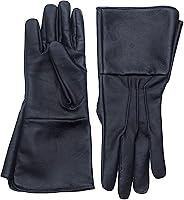 Vista 5 de Guantes de cuero con puño largo, medievales, ajuste perfecto, calidad premium, cuero suave