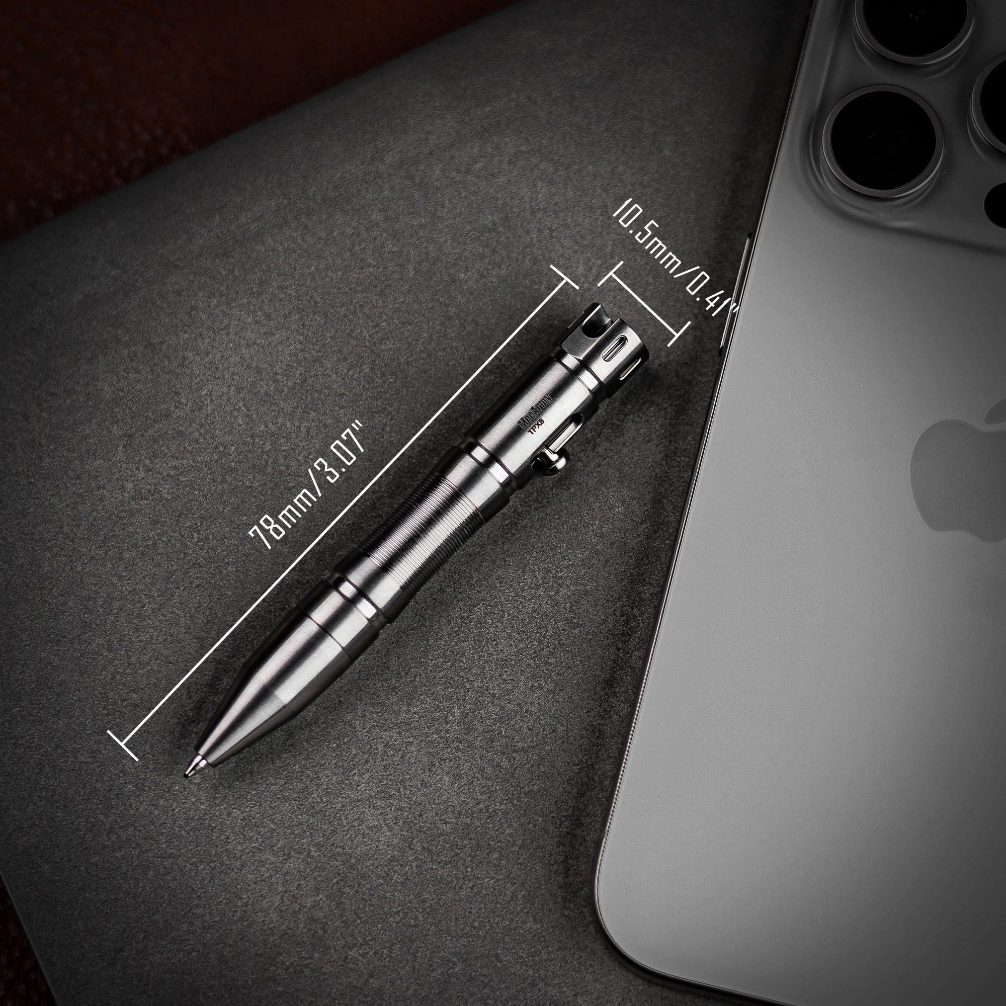 Mecarmy Titanium Bronze Pen Luxury Executive Lightweight Retractable Metal Pen | INDIA - View #3