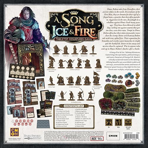 Miniatura 2 de A Song of Ice & Fire - Juego de iniciación de bolton en miniatura de mesa, juego de estrategia para mayores de 14 años, 2 jugadores, 45-60 minutos