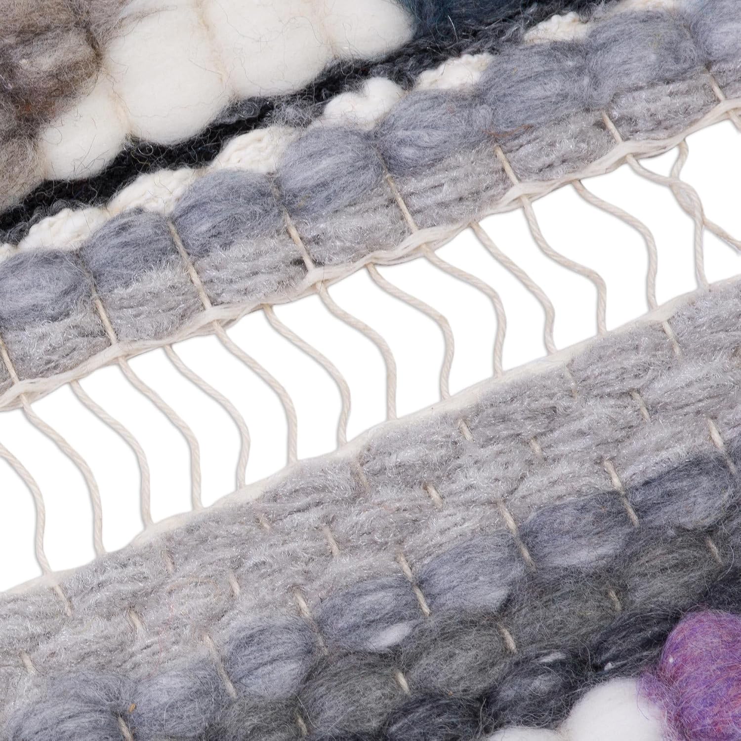NOVICA Artisan Handwoven Wool Tapestry in Brown from Peru Woolacrylic Wall Decor Tapestries [23.5in L x 17in W Fringe 3.9in min L x 9.75in max L] ' Andean Steps'