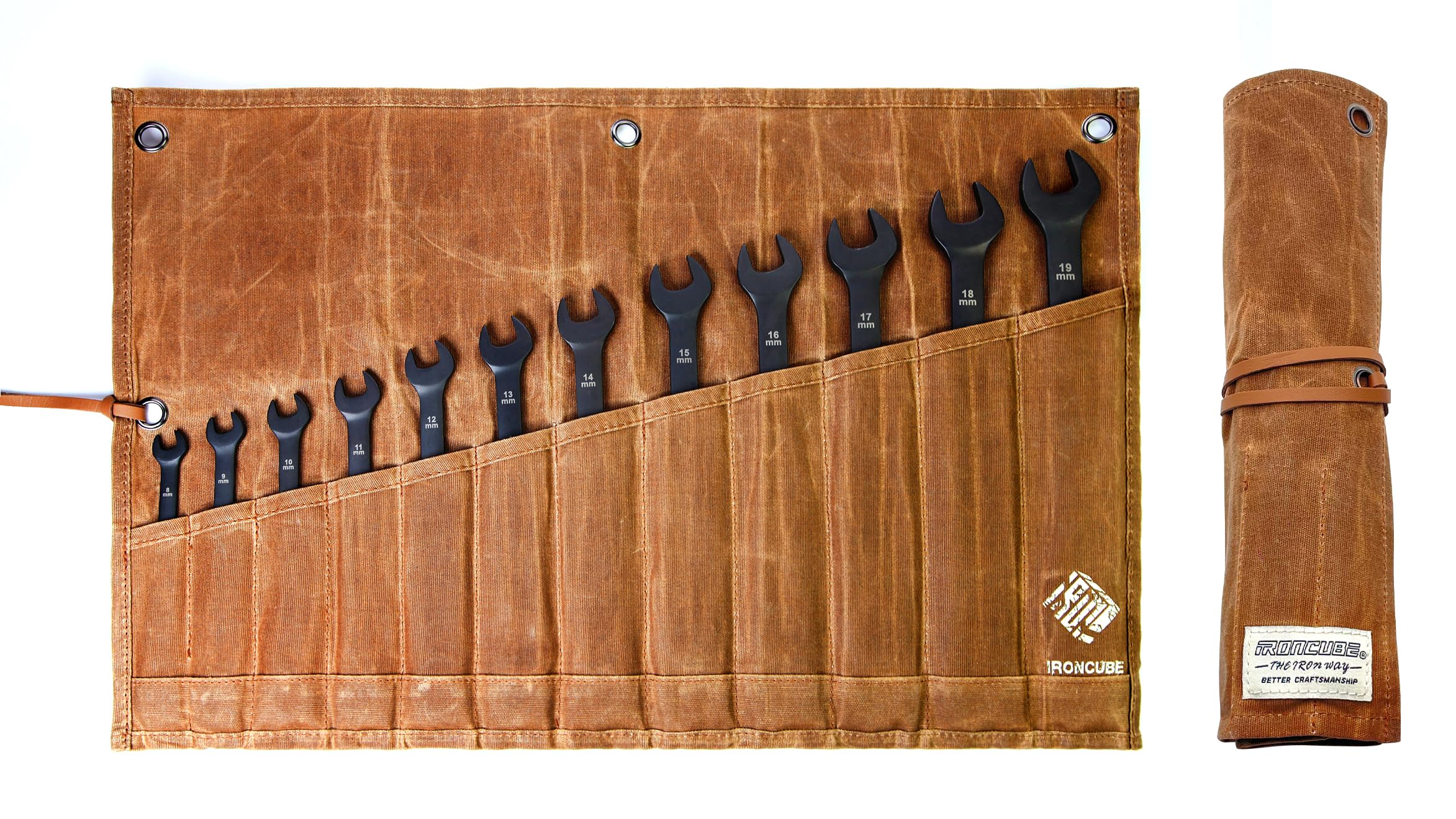 Tool Pouch, Roll-Up Storage Bag for Hand Tools & Wrenches