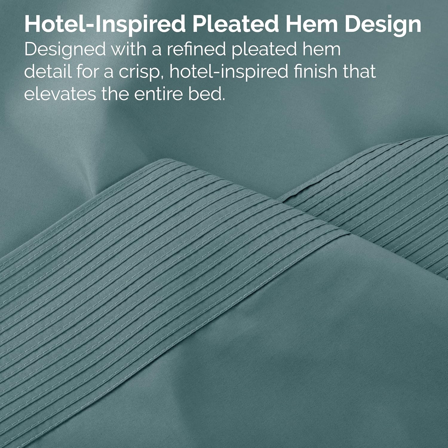 Southshore Fine Living, Inc. California King Bed Sheets 4-Piece Set | 21" Extra Deep Pocket with 2 Pillowcases | Hotel Luxury Quality | Easy Care Bedsheet | Microfiber Bedsheets | Steal Blue (Teal)