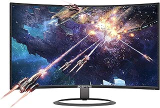 Sceptre 27" Curved LED Monitor C278W-1920R Full HD 1080P HDMI DisplayPort VGA Speakers, Ultra Thin Brushed Metallic, 1800R immersive Curvature, 2017