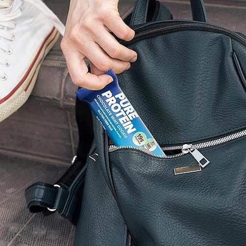 Miniatura 5 de Pure Protein Barras, bocadillos nutritivos ricos en proteínas para apoyar la energía, bajo en azúcar, sin gluten, galletas de chocolate y menta,