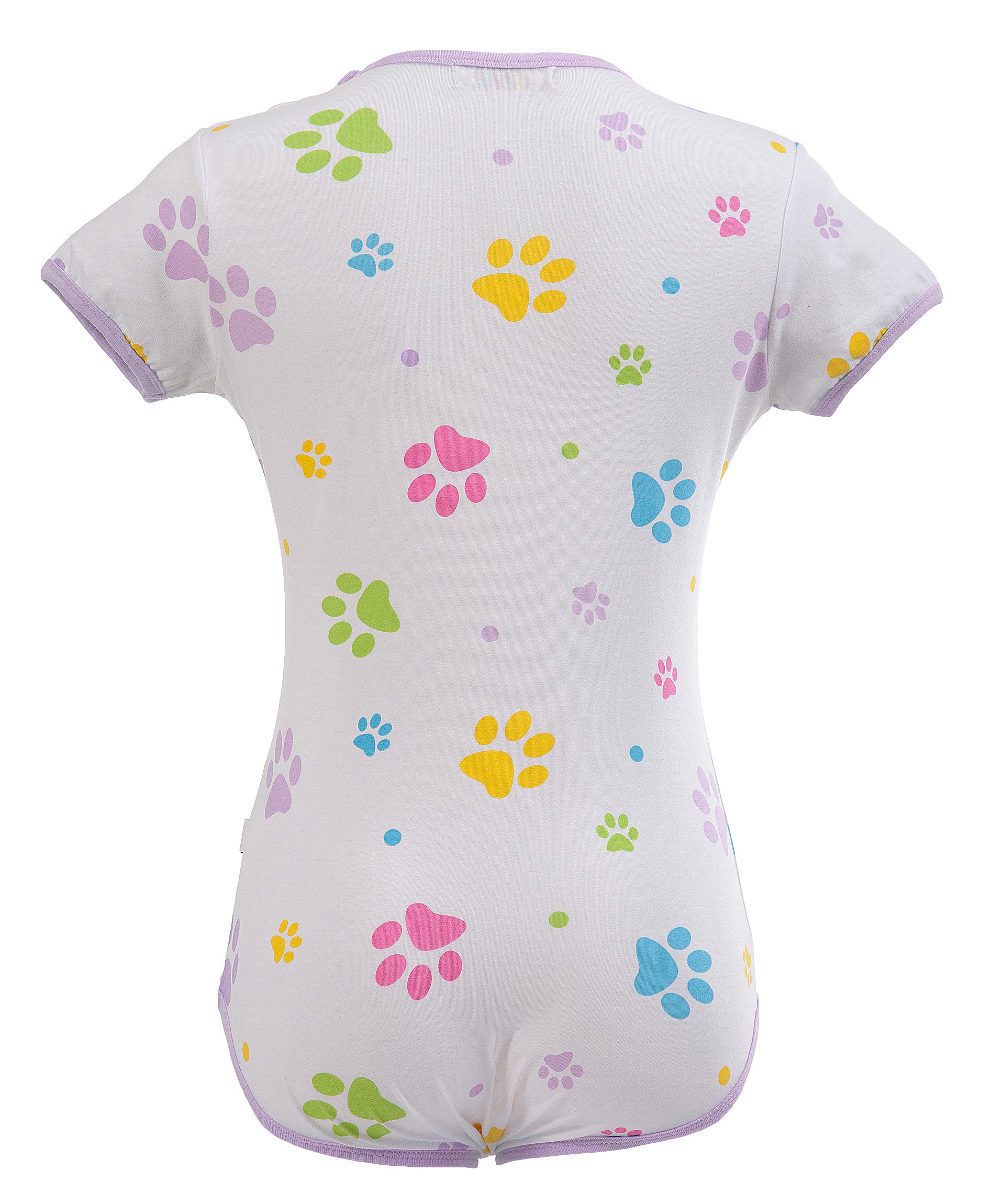 Onesie Pigiama LittleForBig - Cotone Organico - Taglie XS-4XL - Design Pastello - Con Bottoni