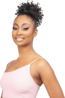 Janet Collection REMY ILLUSION – Braided Drawstring Ponytail - Premium Synthetic Fiber – Human Hair Touch – Microloc w/Curl Tip Style - Bowie (613)