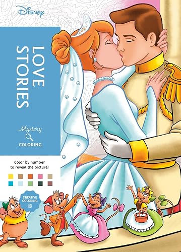 Disney Mystery Coloring: Love Stories: A Color by Number Book