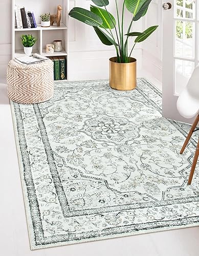 Miniatura 60 de Lahome Alfombras orientales lavables de 3 x 5 pies, antideslizantes, ultrafinas, suaves, de estilo bohemio para dormitorio, alfombra tradicional
