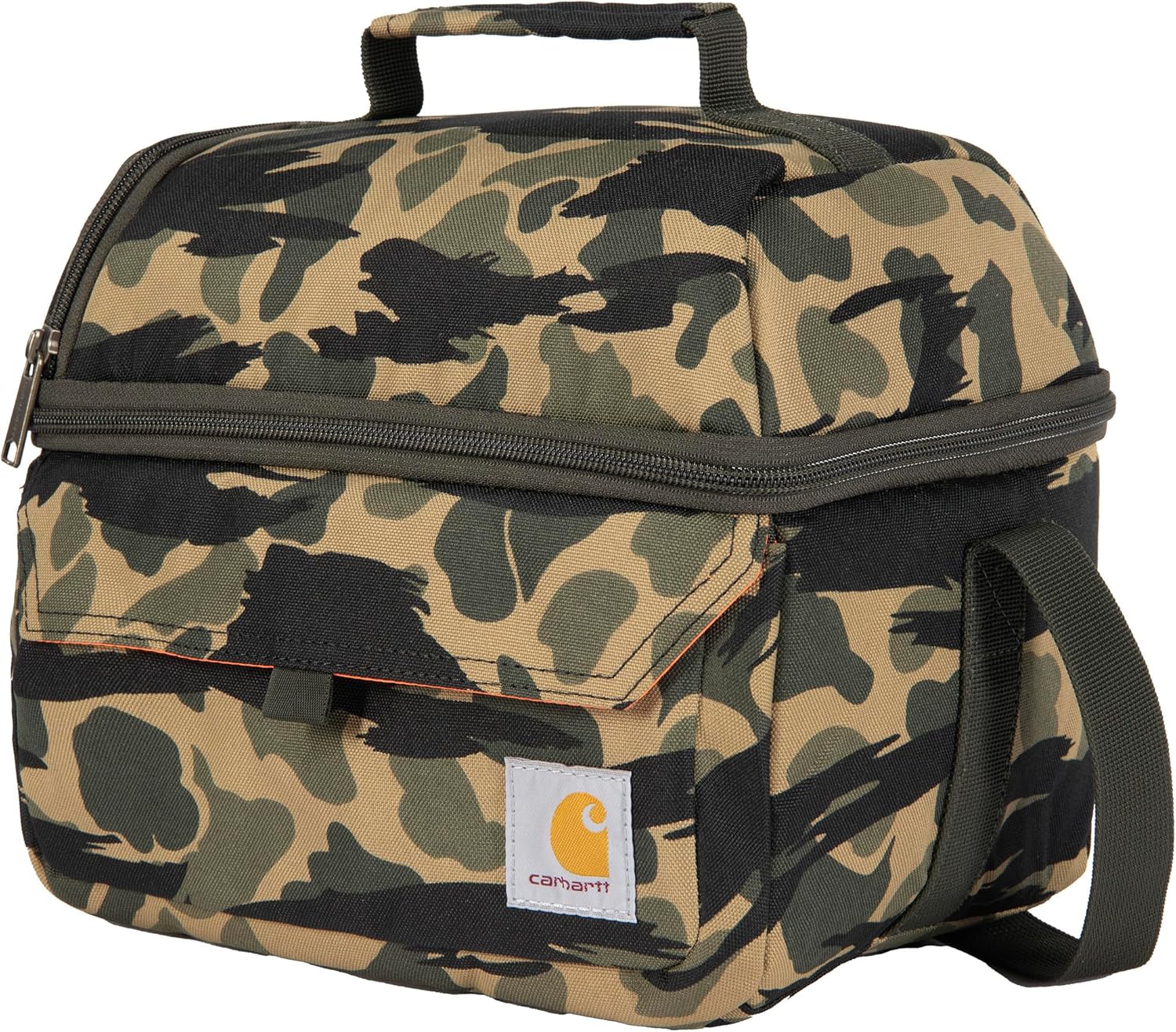 Carhartt 12 Can Two Compartment Lunch Box | Durable, Fully-Insulated Lunch Bag for Women & Men, Duck Blind Case, Large Lunchbox (Blind Duck Camo)