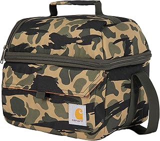 12 Can Two Compartment Lunch Box | Durable, Fully-Insulated Lunch Bag for Women & Men, Duck Blind Case, Large Lunchbox (Blind Duck Camo)