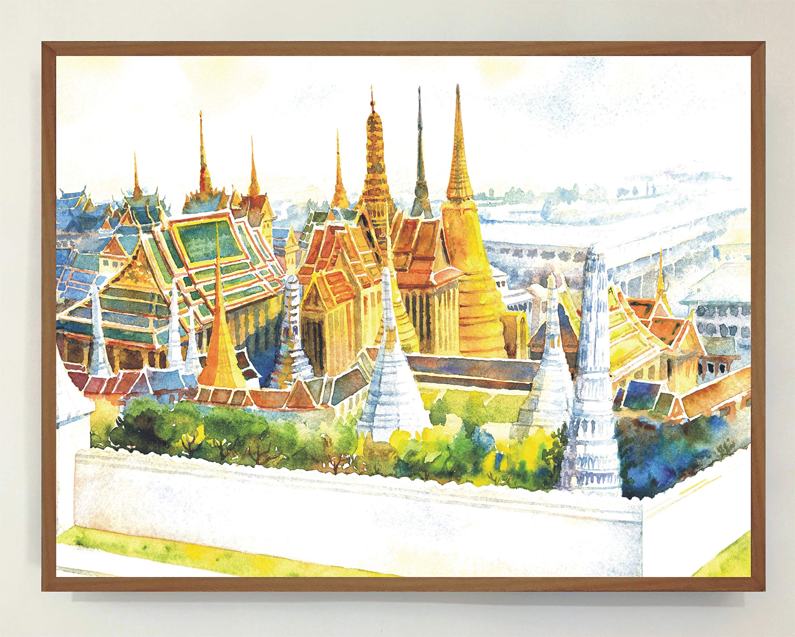 Cartel de Madera Retroiluminados Vistas al Gran Palacio de Bangkok