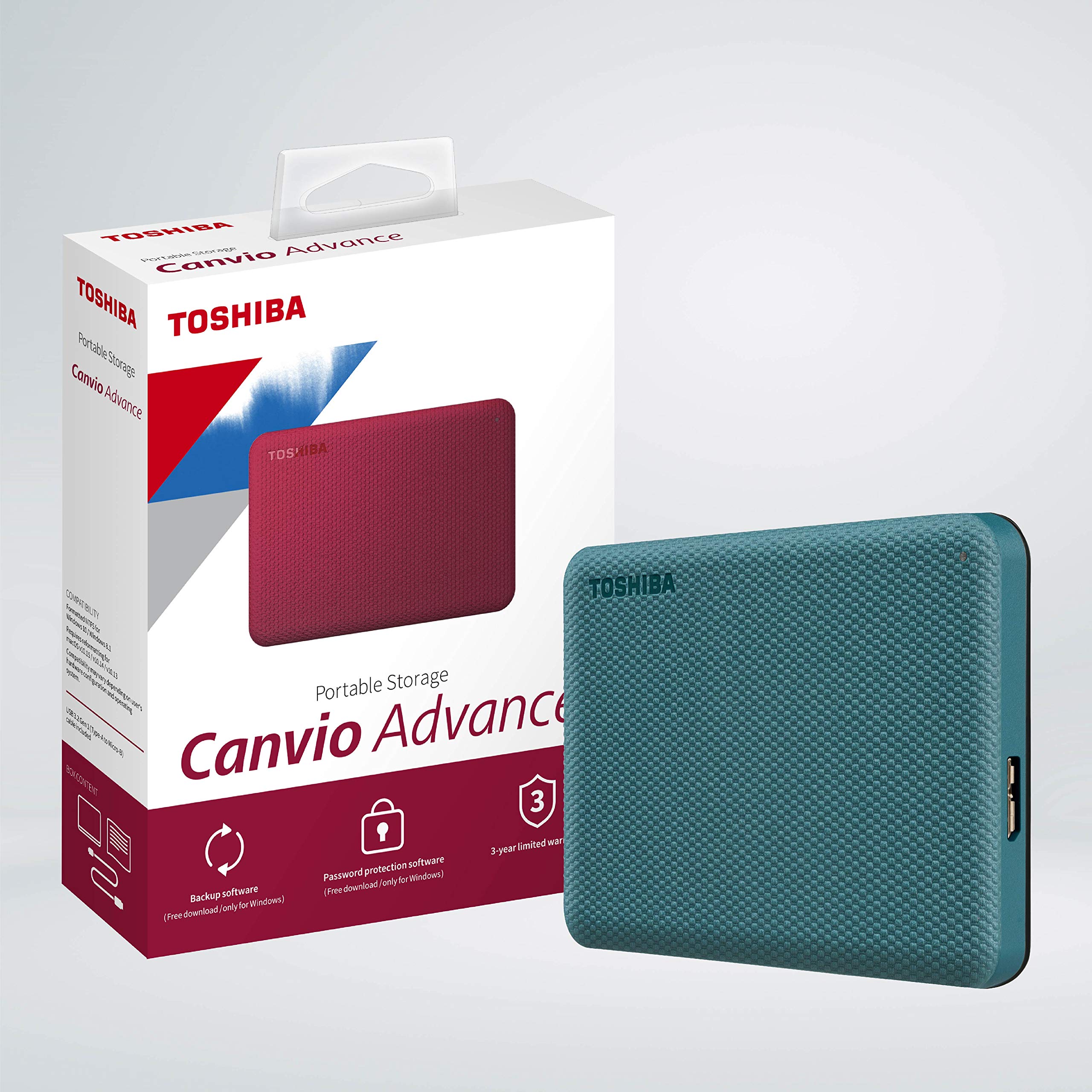 Toshiba Canvio Advance V10, 4TB, External Portable Hard Drive
