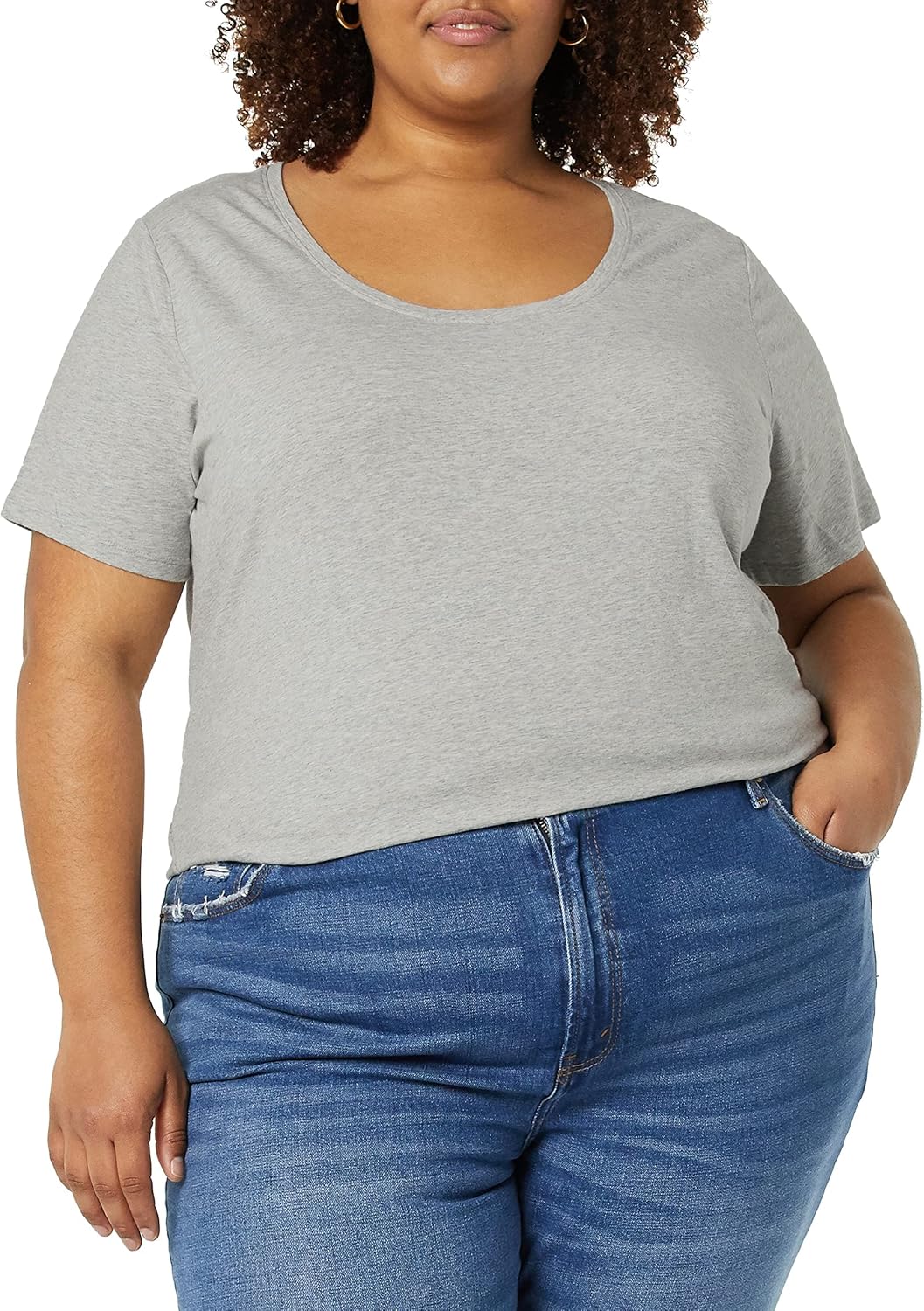 Amazon Essentials womens Regular-Fit Short-Sleeve Scoop Neck T-Shirt (Available in Plus Size) - Image 2