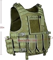 Vista 3 de MGFLASHFORCE Chaleco táctico Airsoft ajustable y modular para Paintball