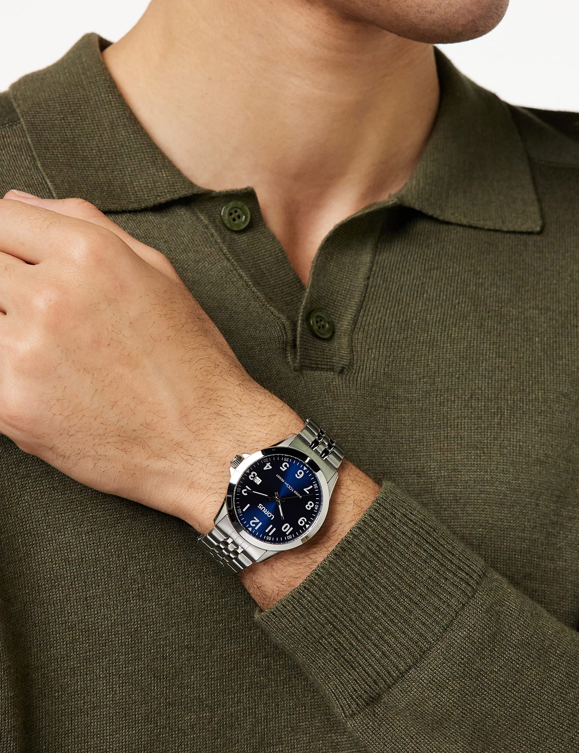 Image secondaire de Lorus Watches Mixte Analogique Montre avec Bracelet en Acier Inoxydable plaqué RS973CX9