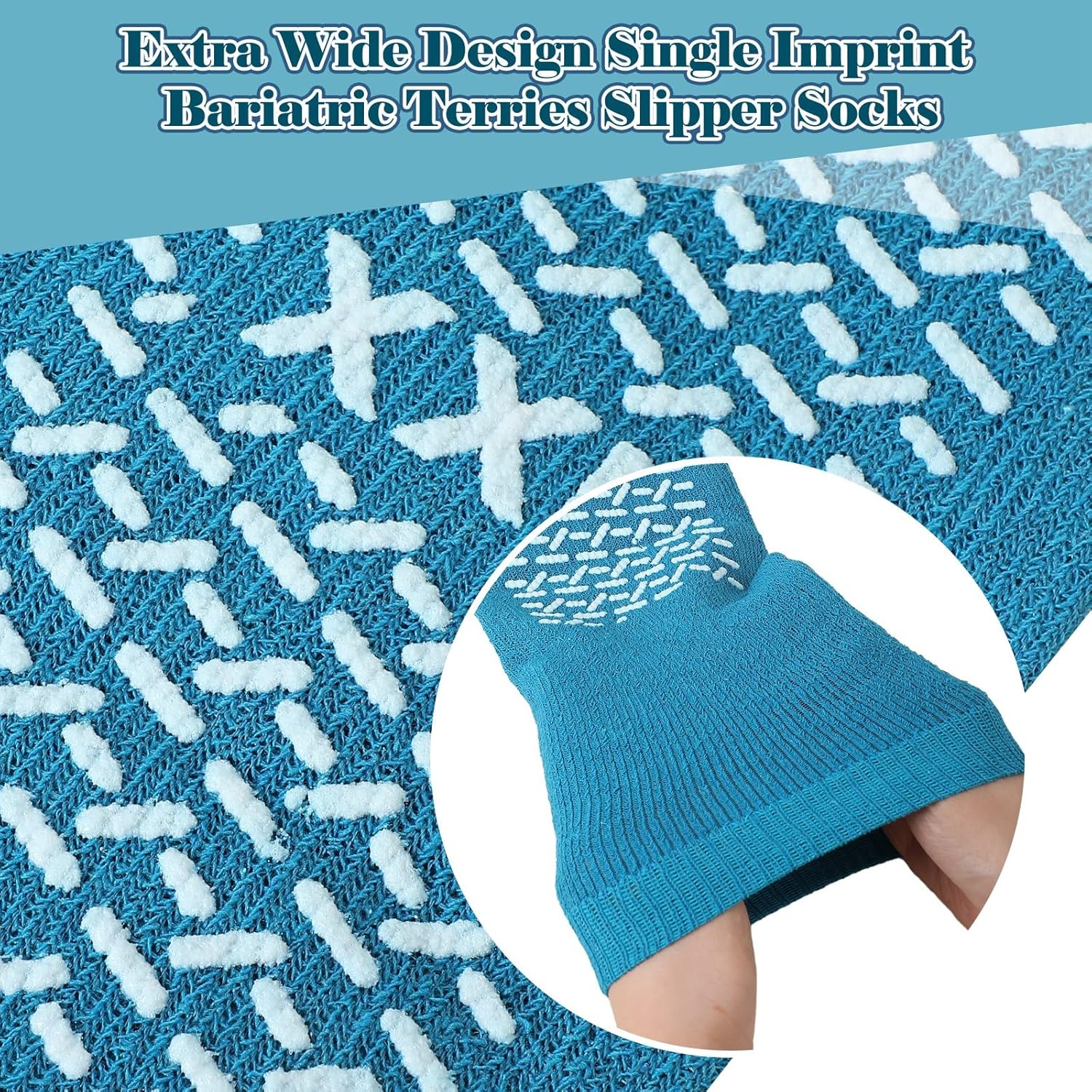 Panitay 6 Pairs XX Large Slipper Socks Terry Ring Non Slip Gripper Socks for Adults Home Hospital - Image 4