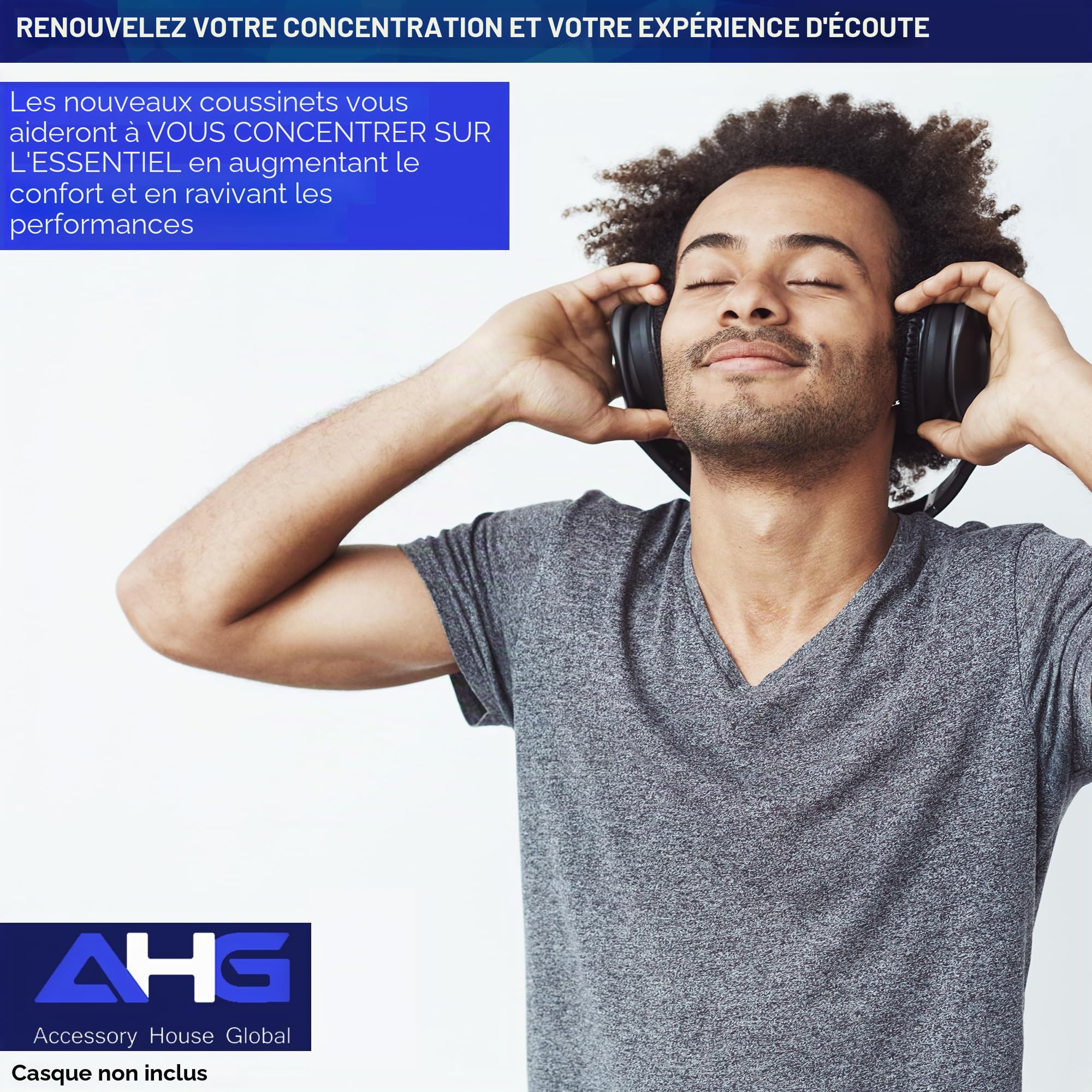AHG Coussinets de Rechange en Peau de Mouton Perforée pour Sennheiser HD 650/600/660S/660S2, Massdrop X HD 6XX, HD58X Jubilee, HD580 et HD565 - Mousse Double Couche