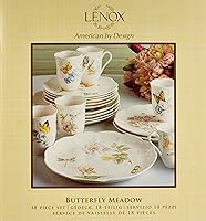 Vista 113 de Lenox Butterfly Meadow 817046 - Juego de 6 platos para aperitivos, 3.05 libras