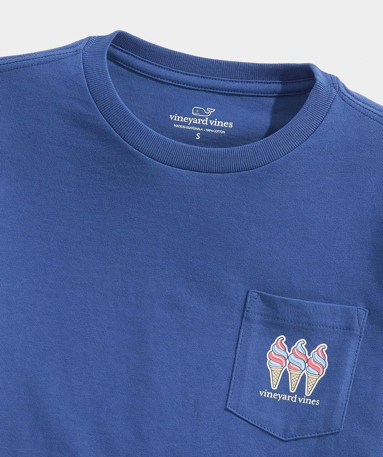 Vineyard Vines Boys' Boys' Ice Cream Cone Us Flag Short-Sleeve Pocket Tee